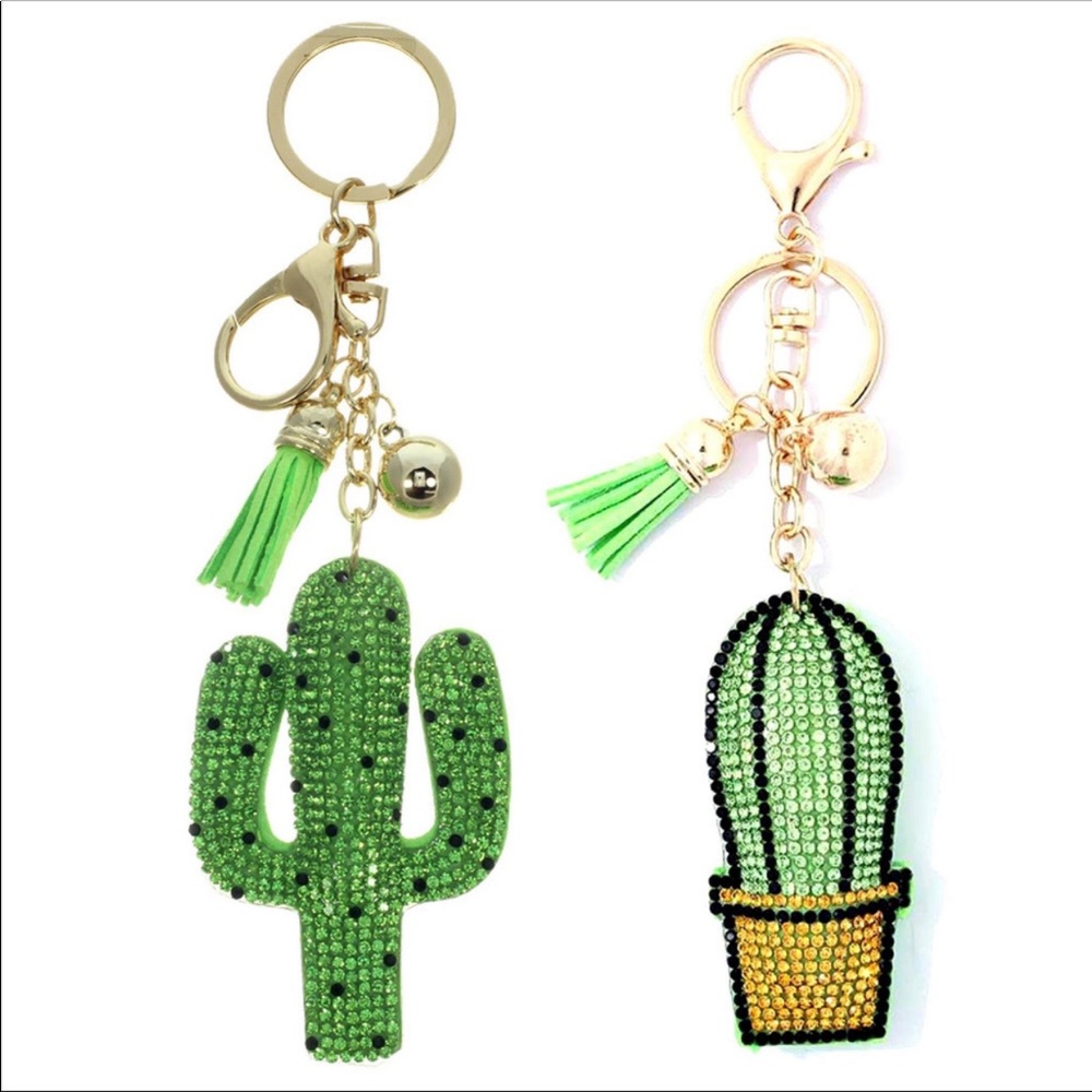 Cactus puffy keychain